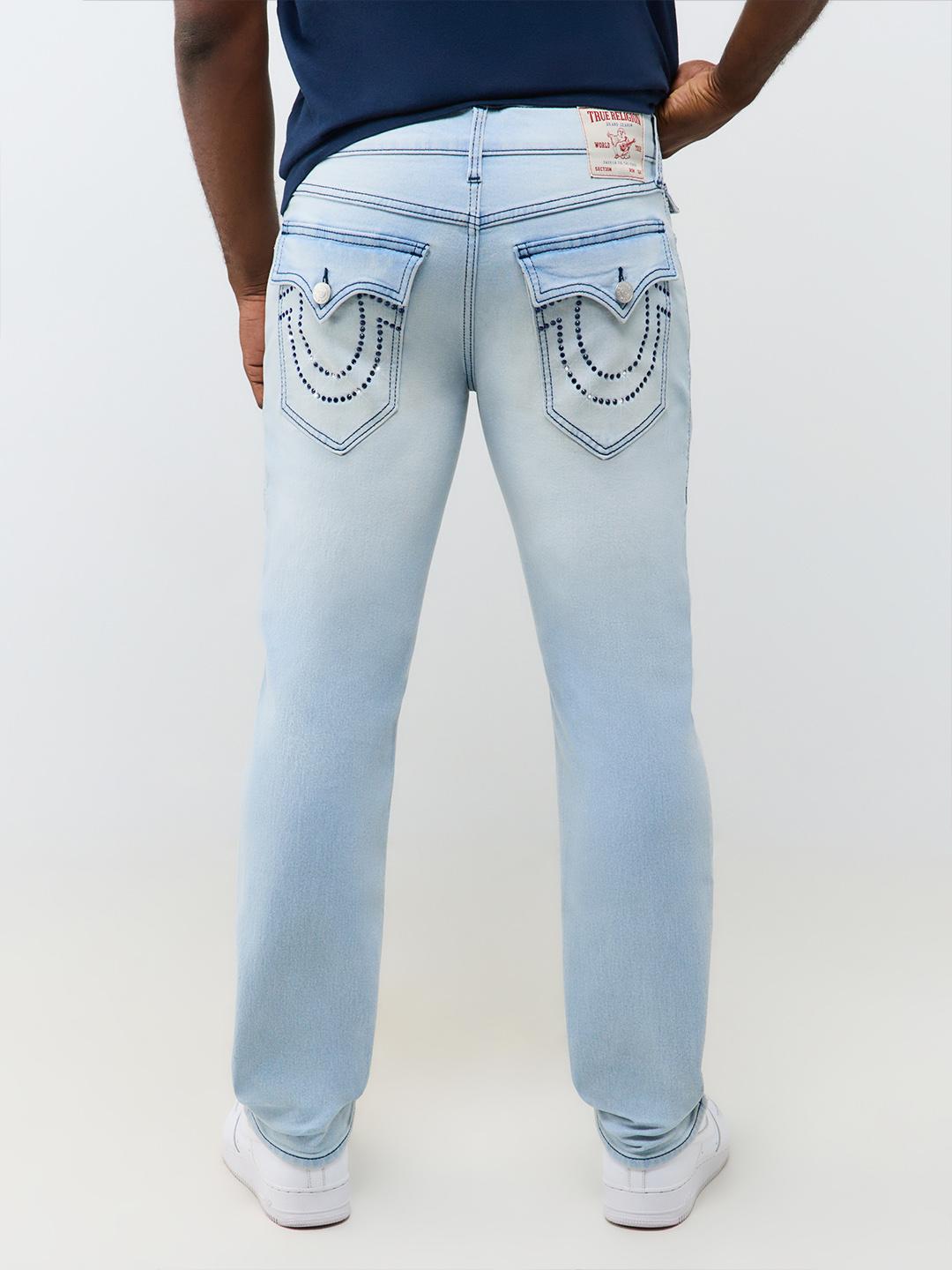 True Religion Blue Geno Studded SN Stretchable Slim Fit Jeans