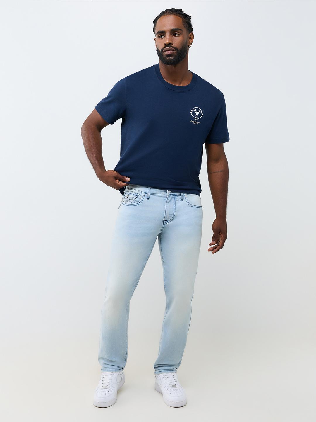 True Religion Blue Geno Studded SN Stretchable Slim Fit Jeans