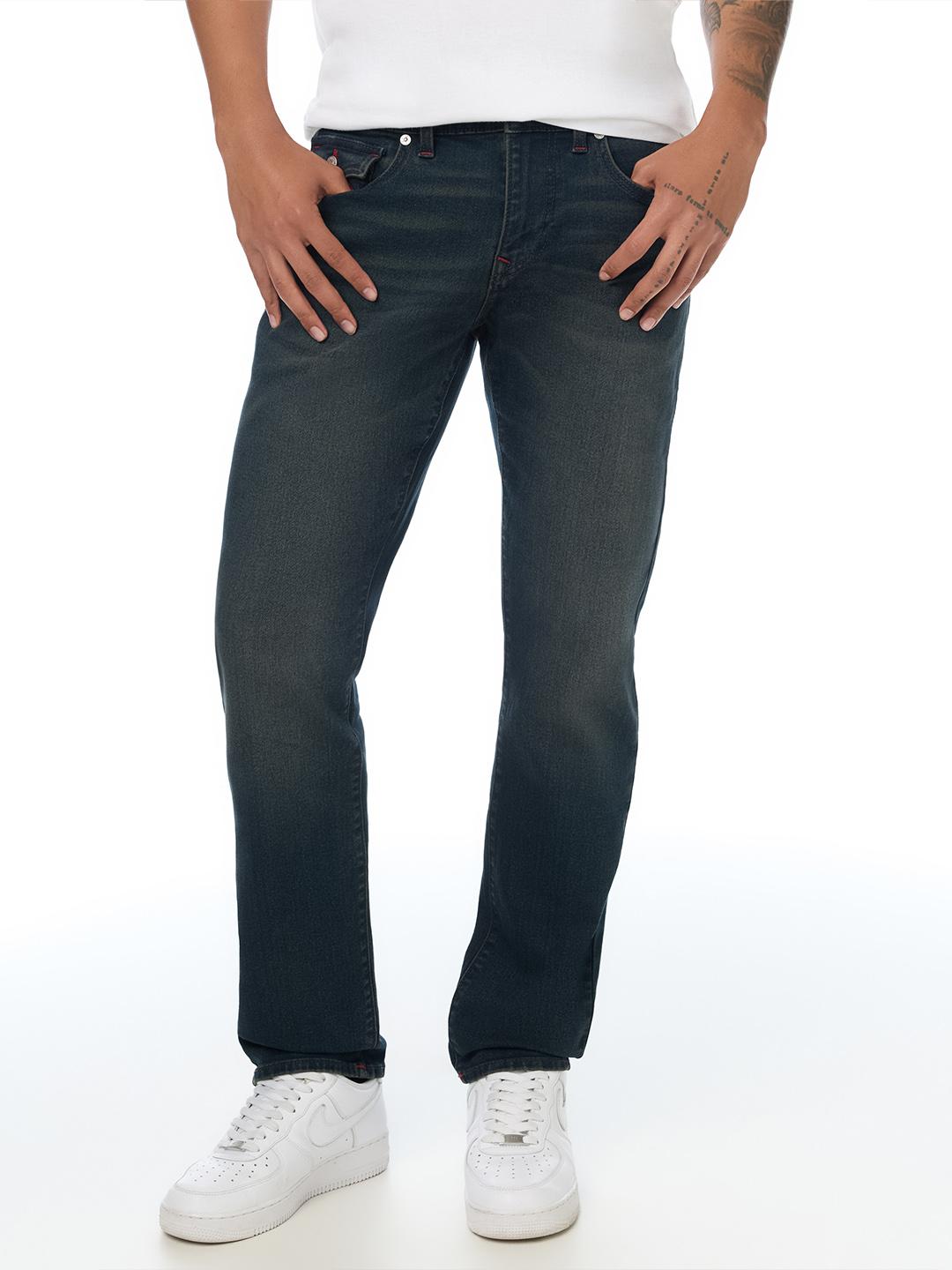True Religion Blue Geno Applique SN Stretchable Slim Fit Jeans