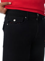 True Religion Men Black Geno SN Solid Slim Fit Jeans