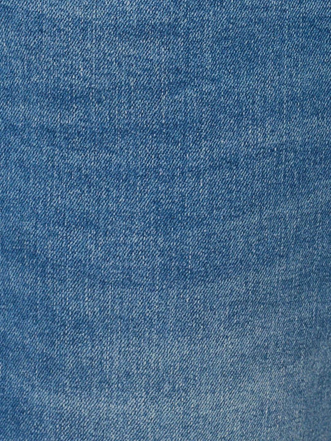 True Religion Men Ricky SN Blue Solid Straight Fit Jeans