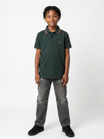 True Religion Boys Green Solid Regular Fit Polo T-Shirt