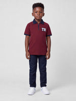 True Religion Boys Red Solid Regular Fit Cotton Polo T-Shirt