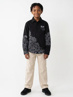 True Religion Boys Black Solid Regular Fit Shirt