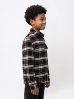 True Religion Boys Black Checked Regular Fit Cotton Shirt