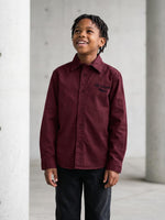 True Religion Boys Wine Solid Regular Fit Shirt