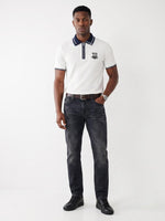 True Religion Men White Regular Fit Solid Polo T-Shirt