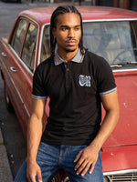 True Religion Black Regular Fit Solid Cotton Polo Tshirt