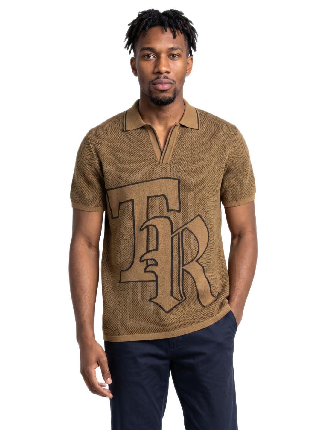 True Religion Men Mustard Regular Fit Solid Pure Cotton Polo Tshirt