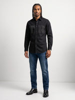 True Religion Men Black Embellished Regular Fit Shirt