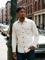True Religion Men White Solid Regular Fit Shirt