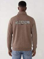 True Religion Men Light Brown Solid Regular Fit Sweatshirt