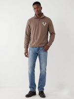 True Religion Men Light Brown Solid Regular Fit Sweatshirt
