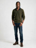 True Religion Men Olive Solid Regular Fit Sweatshirt