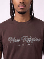 True Religion Coffee Regular Fit Solid Pure Cotton Tshirt
