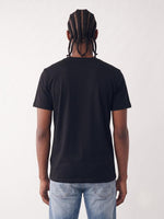 True Religion Men Black Graphic Regular Fit Cotton T-Shirt