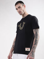True Religion Black HD Logo Regular Fit T-Shirt
