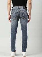 True Religion Men Blue Solid Skinny Fit Jeans