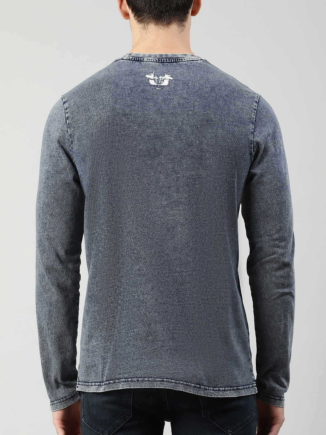 True Religion Indigo Printed Regular Fit T-Shirt