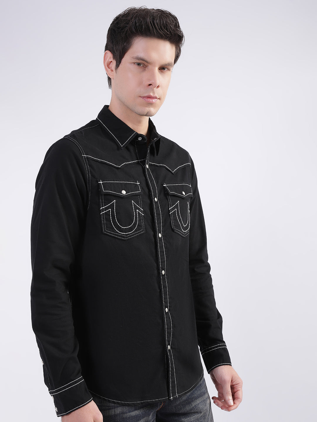 True Religion Black Fashion Regular Fit Shirt