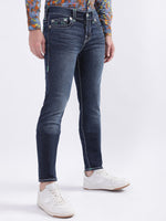 True Religion Men Blue Solid Skinny Fit Jeans