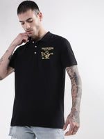 True Religion Black Regular Fit Polo T-Shirt