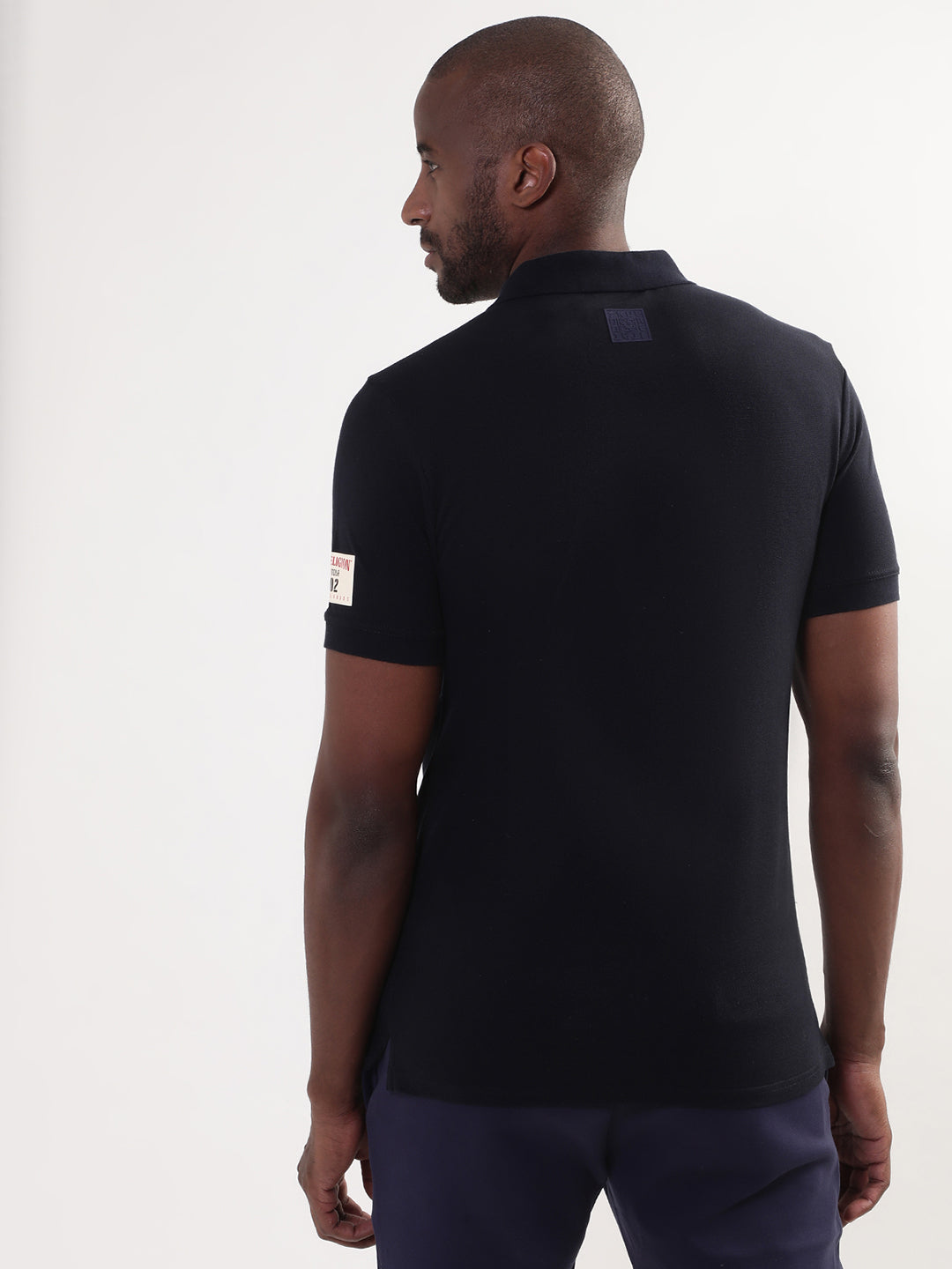 True Religion Peacoat Logo Regular Fit Polo T-Shirt