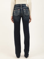 True Religion Women Blue Solid Straight Fit Jeans