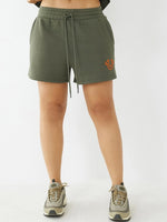True Religion Women Green Regular Fit Shorts