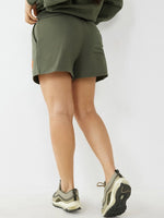 True Religion Women Green Regular Fit Shorts