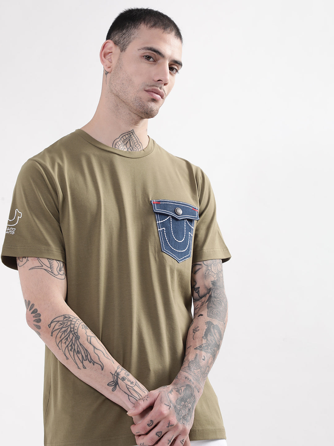 True Religion Olive Regular Fit T-Shirt