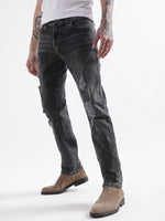 True Religion Men Blue Solid Straight Fit Jeans