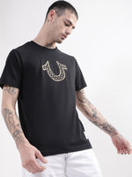 True Religion Black HD Logo Regular Fit T-Shirt