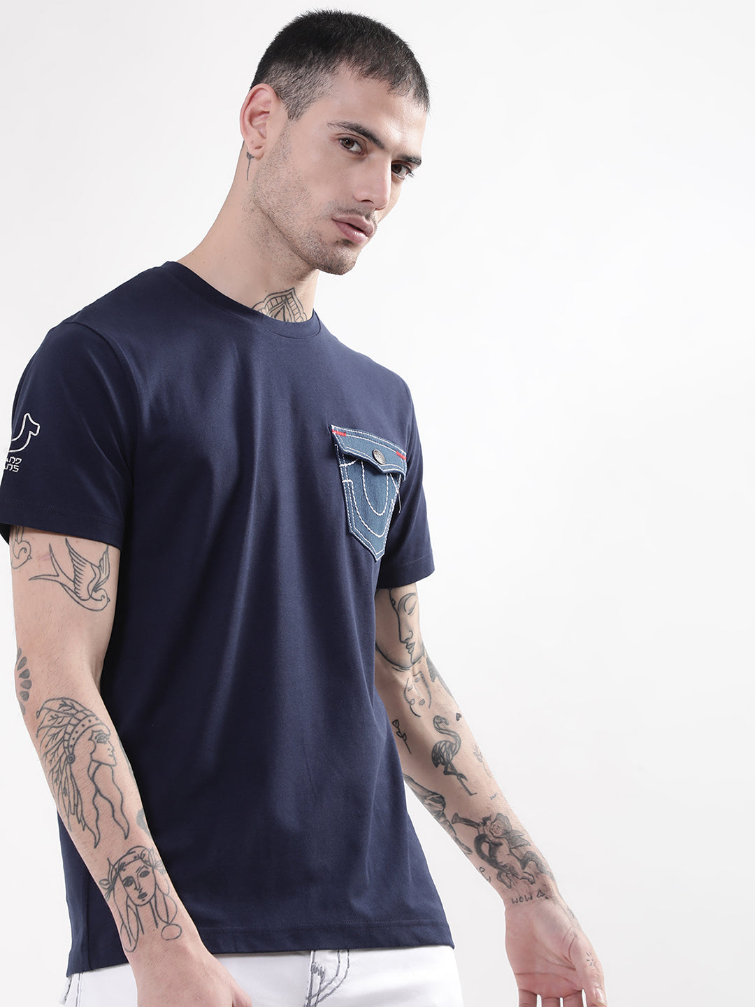 True Religion Navy Regular Fit T-Shirt