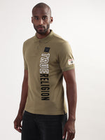 True Religion Martini Olive Logo Regular Fit Polo T-Shirt