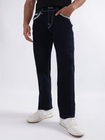 True Religion Men Black Solid Straight Fit Jeans