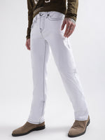 True Religion Super T Straight White Mid Rise Jeans