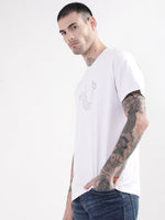 True Religion White HD Logo Regular Fit T-Shirt