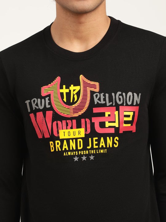 True Religion Black Logo Regular Fit Tshirt