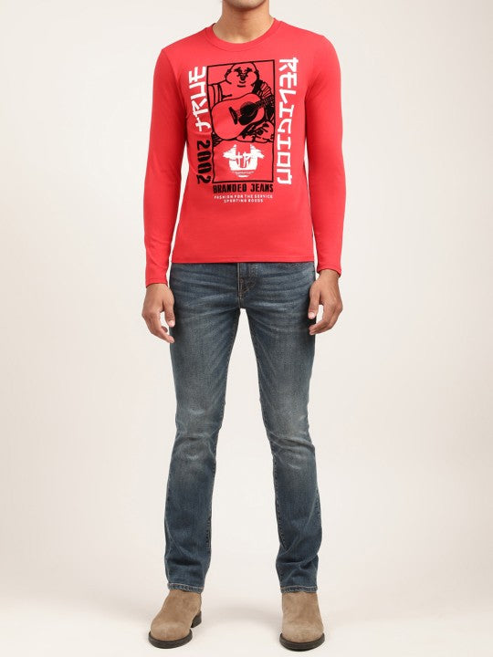 True Religion Chinese Red Logo Regular Fit Tshirt