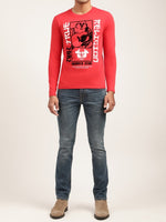 True Religion Chinese Red Logo Regular Fit Tshirt