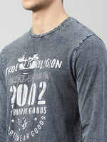 True Religion Indigo Printed Regular Fit T-Shirt