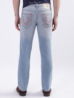 True Religion Super T Straight Blue Lightly Washed Mid Rise Jeans