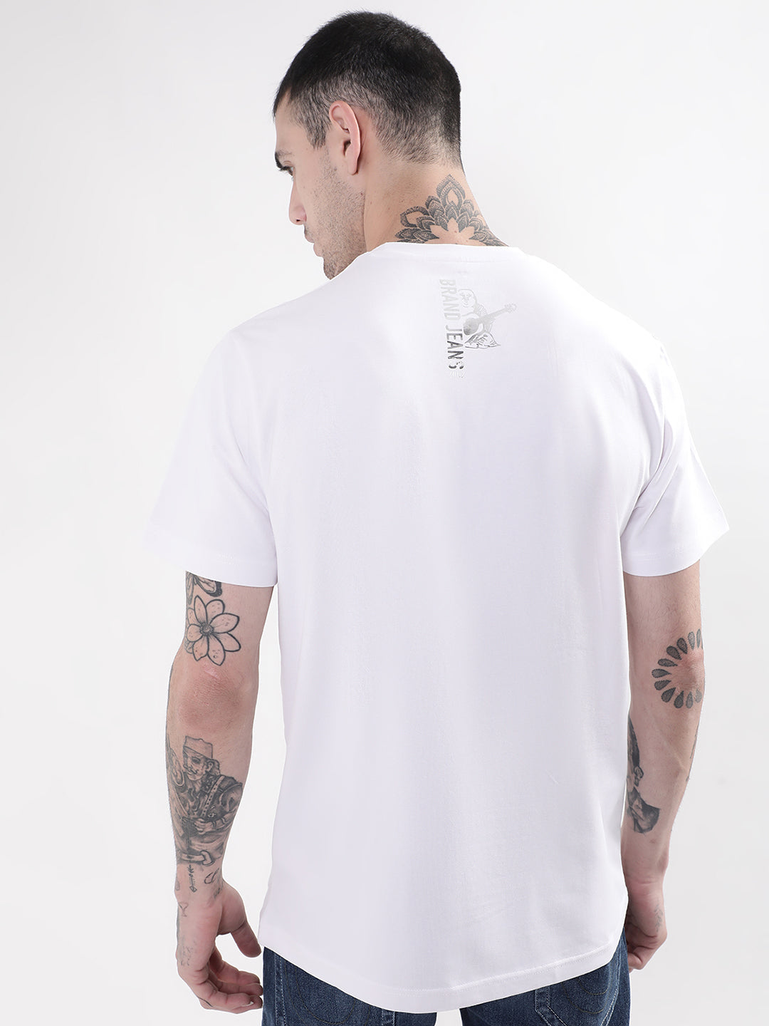 True Religion White HD Logo Regular Fit T-Shirt