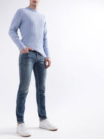 True Religion Men Blue Solid Skinny Fit Jeans