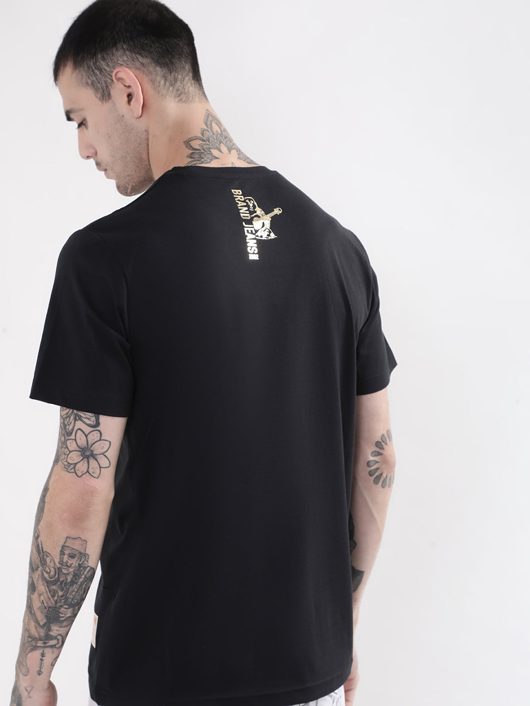 True Religion Black HD Logo Regular Fit T-Shirt