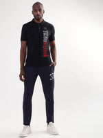 True Religion Peacoat Logo Regular Fit Polo T-Shirt
