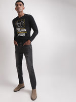 True Religion Black Logo Regular Fit T-Shirt