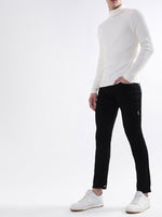 True Religion Men Black Solid Straight Fit Jeans