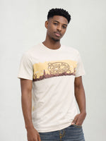True Religion Men Beige Printed Regular Fit T-Shirt